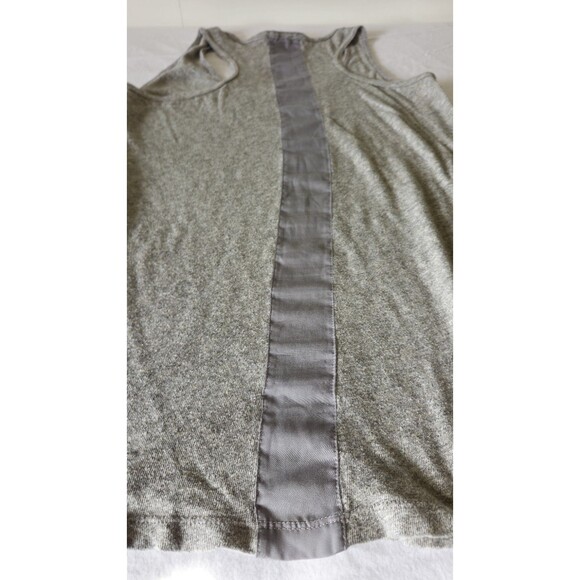 CAbi 100% Cotton Knit Tank Top Gray Chiffon Stripe Racerback Style 557 Size S - Picture 4 of 8